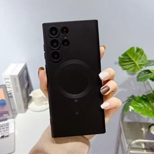 TEMU 휴대폰 케이스 - 2025년형 NEW 무광 마그네틱 무선 충전 케이스, 삼성 갤럭시 S25, S25 Edge, S24, S23, S22 Ultra, S22 Plus, S21, S20 FE, A14/A24/A34/A54/A25/A26/A36/A56, Note10+/Note20 Ultra 호환 - 부드러운 TPU 보호