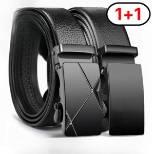 TEMU 1+1 남성 자동 가죽 벨트: 허리띠 두 개 세트，자동 조절 기능으로 착용 편안함 업그레이드 남성용 벨트, 클래식한 캐주얼 단추 벨트로 청바지, 정장, 작업복에 잘 어울리는 데님 벨트로 아버지와 남편에게 할로윈 크리스마스 선물로 좋다，추석 선물, 할로윈 선물, 크리스마스 선물