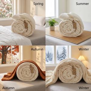 TEMU 고급스럽고 시원하며 가볍고 퀄리티 높은 패밀리 기본 소프트 이불, 사계절 이불, 여름 이불, 가을 이불