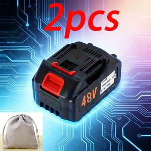 TEMU 2개 세트 (배터리 1개 + 가방 1개 포함) 48V 리튬 공구 교체용 배터리, 작업장 전원 공급, 컴팩트 배터리 디자인, 대용량 배터리, 공구 배터리, DIY 애호가 및 작업장 사용자 전용