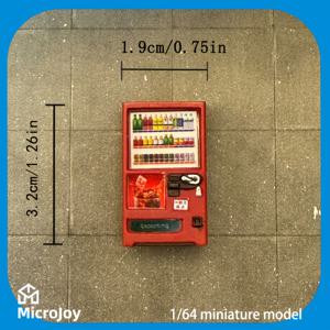 TEMU 1/64 스케일 디오라마 키트 미니어처 음료 자동판매기 모델, 64 비율 미니어처 음료 판매기, 다채롭고 빨간색, 사실적인 ABS 소재, 무독성, 교육용 디오라마, 정교한 장면 설정
