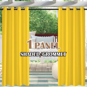 TEMU 현관, 퍼골라, 카바나, 파티오용 1패널 야외 프라이버시 그로멧 탑 커튼