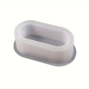 TEMU 미니 사이즈 실리콘 플랜터 몰드 - 시멘트 타원형 콘크리트 석고 몰드, 화분 캔들 용기 DIY용