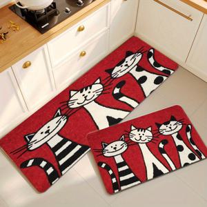 TEMU Jit1pc 두꺼운 1.1Cm 주방 매트, 귀여운 패턴 프린트가 특징입니다. 이 매트는 두껍고 내구성이 뛰어나 주방, 거실, 현관, 발코니 및 홈 데코에 적합합니다.