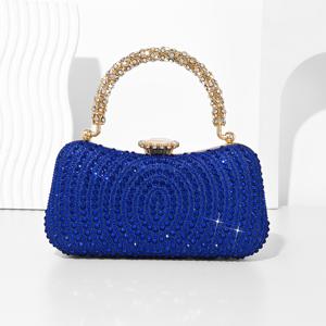 TEMU 우아하고 로맨틱한 단색 라인스톤 이브닝백, 파티용 숄더백, 여성용 클러치백, 탈부착 체인 포함 반짝이는 핸드백, 여성용 선물가방, 새로운 지갑, 연회용 가방, 발렌타인데이용