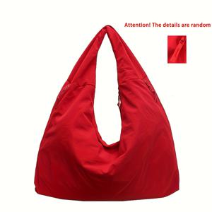 TEMU 특대형 일본 스타일 캐주얼 토트백 여성용 신상 트렌디 다용도 겨드랑이 가방 단색 통근가방 숄더백