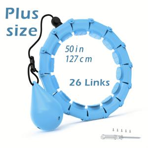 TEMU 50인치 플러스 사이즈 원형 (볼 포함) | 26개 분리형 링크, 360도 회전, 스마트 원형 (가정용 피트니스, , 코어 쉐이핑, 야외 사용에 적합), 색상: 보라색, 분홍색