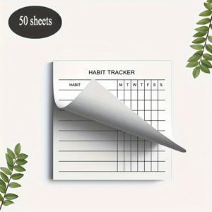 TEMU 주간 습관 추적 스티커 50매, 플립 스타일, 캘린더 노트북, 주간 계획, 할 일 목록, 사무용품 및 업무 정리 메모, 데일리 사무용품에 적합, 직원 새해 선물 필수품, 가족 첫 번째 선택