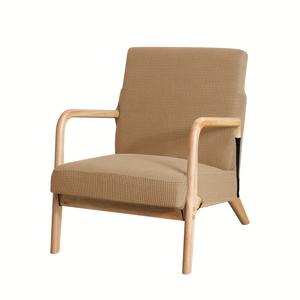 TEMU 1개 지퍼형 탄력 있는 와플 니트 나무 팔걸이 싱글 소파 커버, 캐주얼 소형 소파 슬립커버