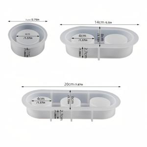 TEMU 3개 세트 라운드 캔들 홀더 실리콘 몰드, 석고 캔들 몰드, 클레이 몰드, 티라이트 스탠드, 콘크리트 및 레진 공예용 DIY 도구, 모던 디자인, 공예 애호가와 홈 데코 또는 생일 선물에 완벽한 아이템