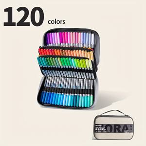 TEMU 신학기 시즌용 돌, 유리, 세라믹, 부활절 달걀, 금속, 나무 등 표면 장식에 완벽한 생생한 소프트팁 아트펜 36/48/60/80/120개 세트