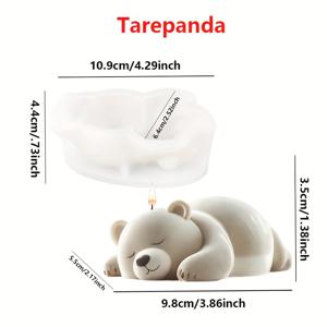 TEMU 1개 파파 베어 캔들 실리콘 몰드 - 석고 향초 제작용, 클레이 공예 - DIY 수제 비누, 다양한 축제 장식 및 에폭시 레진 몰드, 석고 몰드, 홈 데코용 재사용 가능한 실리콘 몰드