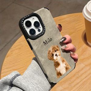 TEMU 귀여운 반려동물 DIY 디자인의 창의적인 폰 케이스, 맞춤형 반려동물 이미지 폰 케이스 (아이폰17 16 15 14 13 12 11ProMax Plus 호환), 자신과 사랑하는 사람을 위한 완벽한 선물