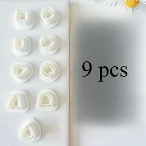 TEMU 9개 미니 기하학적 소프트 도자기 귀걸이 클레이 몰드 기하학 주얼리 펜던트 모델링 커팅 몰드 세트 수제 도구 클레이 몰드