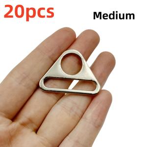 TEMU 20개입 아연 합금 삼각형 슬라이더 버클 - /중형/대형 사이즈 - 백팩 스트랩, DIY 공예, 가방, 캐리어 및 핸드백 수리용 헤비듀티 조절 가능 버클 (실버)