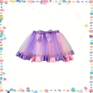 TEMU 춤 파티용 컬러풀 숏 스커트, 코스프레 공주 드레스, 생일 파티 의상 추가, 무대 공연용 퍼피 스커트, 튤 스커트 추가, 파티 용품