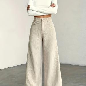 TEMU 여성용 우아한 레그 팬츠 - 겨울용 트라우저, 포켓 디자인, 단색 (호환 가능: -05/2015/2016/2017/2018/2019//2021/2022/2023/2024/2025) - 세탁기 사용 가능, 오피스, 정장 및 전문직 착용용 - -05/2015/2016/2017/2018/2019//2021/2022/2023/2024/2025