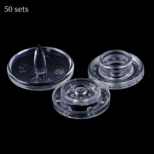 TEMU 50세트 캠 T5 투명 플라스틱 레진 스냅 버튼 패스너 프레스 스터드 12mm/0.47인치