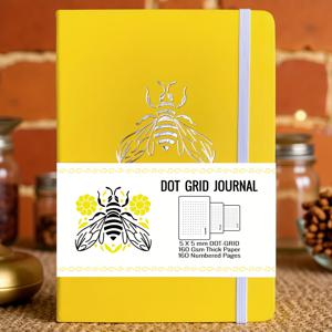 TEMU 도트 그리드 노트북 A5 사이즈 160gsm 두꺼운 종이 - 하드커버 불릿 저널 플래너, 번호가 매겨진 페이지로 불릿 저널링, 낙서, 아트 & 플래너 레이아웃 - 휴대용 A5 다이어리, 창의적인 선물 아이디어