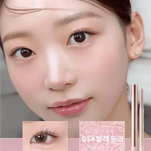 TEMU 스트로베리 핑크 아이섀도우 하이라이터 스틱 애교살·눈앞머리· 겸용 원터치 글로우