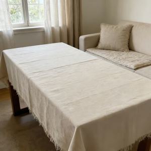 TEMU 대형 사이즈 100% 순수 천연 효소 세탁 주름 리넨 원단 | 커튼, 소파 타월, 수제 리넨, 재봉 재료, 배경 장식, 테이블 러너, 플래시매트, 베갯잇에 적합 | 드라이 크리닝만 가능, 단색, 100gsm