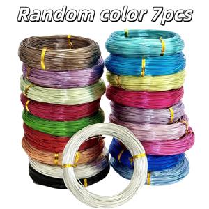 TEMU 7롤 1.0mm X 196.85인치 컬러풀 알루미늄 공예용 와이어, 예술 프로젝트 및 장식용 금속 와이어, 매끄러운 끝단으로 공예 및 창의적인 직조에 적합