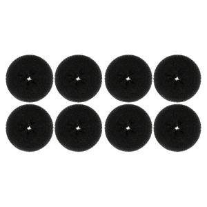 TEMU 8피스 도넛 헤어 번 메이커 세트, 발레 헤어 번 메이커, 트렌디한 업두 헤어스타일을 위한 단색 헤어 링 레이스 디테일, 여성의 일상 사용에 완벽함, 번, 시뇽 등용 헤어 스타일링 액세서리