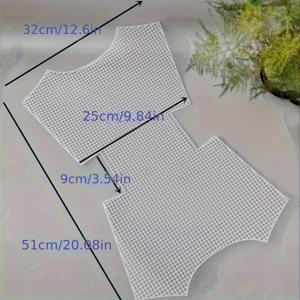 TEMU 1 세트 투명 메시 플라스틱 캔버스 시트, 자수용, 블랭크 니들포인트 캔버스 시트 (코바늘 가방, 지갑, 십자수, 공예, 맞춤 선물, 코바늘 뜨개질, 성인 공예, 재봉, 재봉용 원단, 재봉 부자재)