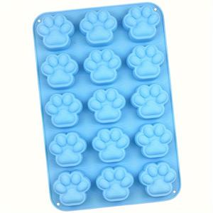 TEMU 실리콘 발자국 몰드 트레이, 15-공동 만화 고양이 곰 발톱 초콜릿 몰드 젤리, 왁스 멜트, 비누 만들기 - 주방 베이크웨어, 무료