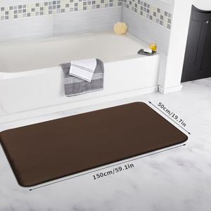 TEMU 메모리폼 울트라 소프트 단색 욕실 매트 1개, 변기 시트 커버, 빠른 흡수력, 세탁 가능, 기계 세탁 가능, 빠른 건조, 도톰한 미끄럼 방지 욕실 매트, 부드럽고 편안한 러그, 다양한 홈 데코 바닥 매트용, 욕실용, 욕실 액세서리, 주방 러그, 세탁실, 침실, 샤워실, 실내 매트용