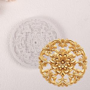 TEMU 원형 꽃 레진 실리콘 몰드, 펜던트 및 장식 프로젝트 제작에 적합, 발렌타인데이 및 설날 공예에 적합