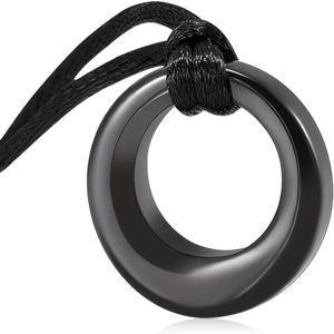 TEMU 316L 스테인리스 스틸 원형 펜던트 목걸이, 화장품 보관 목걸이, 작은 상자 펜던트