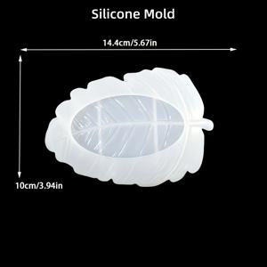 TEMU 잎 모양 실리콘 몰드, 콘크리트, 레진, 점토 공예에 적합, 주얼리 및 홈 데코, 장식품, 서빙 트레이에 완벽