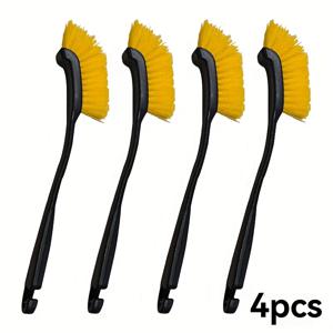 TEMU 2개/4개입 부드러운 브러쉬 차량 워시 브러쉬 – 간편한 휠 및 타이어 세척, 내구성 좋은 플라스틱 손잡이, 스크래치 방지 차량 디테일링 도구 (내장, 휠, 타이어 세척용), 차량 청소 용품