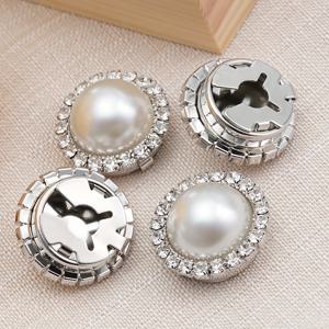 TEMU 1/2/4개 여성용 라인스톤 버튼 커버, 버튼 커버, 탈착식 클립온 버튼 커버, 드레스 정장 셔츠 액세서리용 플라이어 프레스 버튼 스냅, 리드 컬러