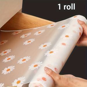 TEMU 1롤 300cm=118.11인치, 1롤 100cm=39.37인치 서랍 선반 라이너 주방 캐비닛 접착제 없음, 두꺼운 강력 그립 방수 쉬운 청소 선반 매트 싱크대 아래 매트, 욕실, 캐비닛, 드레서, 접시 매트, 대리석, 주방 용품, 깨끗하고 아름다운