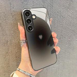 TEMU 휴대폰 케이스 - 블랙 타이다이 하트 패턴 유리 휴대폰 케이스 (갤럭시 S25/S25 울트라/S25 플러스/S25 엣지/S24/S24 FE/S24 울트라/S23/S23 울트라/S22/S21/S21 FE/S20/A95/A72/A56/A55/A54/A53/A52/A35/A34/A33/A32/A25/A24/A23/A16/A15/A14/A13/A05S)