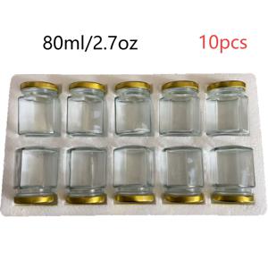 TEMU 80ml 꿀, 과일 잼, 건조 과일, 향신료 10개 육각 병 세트
