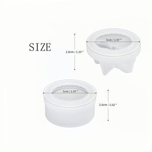 TEMU 미니 리본 보관 상자 점토 몰드용 석고 실리콘 몰드 세트, 뚜껑 몰드가 있는 리본 쌓기 보관 상자, 수제 에폭시 레진 공예품, 주얼리 양초 용기, 홈 제작 도구