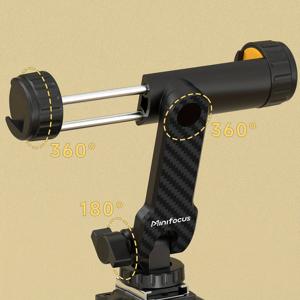 TEMU 폰 홀더, 삼각대 클램프, 2개의 콜드슈 마운트 및 1/4인치 나사 구멍, 360° 회전, ABS 소재, 셀카봉, 카메라 홀더, 호환, 아이폰 및 모든 휴대폰 호환, 사진 촬영 필수품 (블랙)