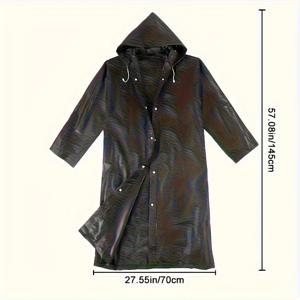 TEMU [경량 ] 남성용 블랙 아웃도어 | 1팩, 조절 가능한 후드, 전체 커버, 고품질 디자인, 지퍼 수납 포켓 포함, 사이클링, 하이킹, 낚시용