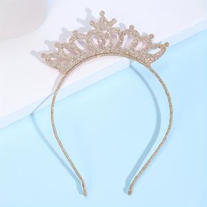 TEMU 여성용 1개 우아한 글렛 왕관 헤어밴드 | 탄성 있는 미끄럼 방지 헤어 밴드, 파티 드레스업을 위한 훌륭한 헤어 액세서리