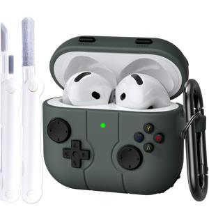 TEMU 귀여운 유머러스한 만화 디자인의 실리콘 소재로 제작되었으며, 클리닝 펜과 키체인 포함된 에어팟 4세대 보호 커버