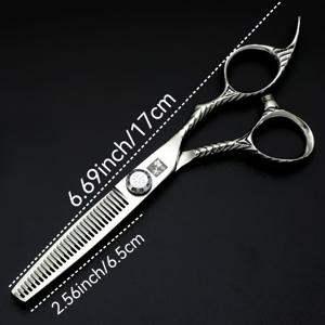 TEMU 후오자키 일본산 440C 스틸 가위 - 수공예, 날카롭고 내구성 있는, 머리 자르기, 곱슬머리 및 일반 머리 유형용, 인체공학적 그립 디자인