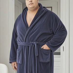 TEMU 산호색 남성용 목욕가운 1개, 유카타, 가운, 잠옷가운, 커플용 남녀공용 스타일, 여성용 플러스 사이즈 목욕가운, 목욕, 수영, 여행, 개인용, 선물용, 사계절용