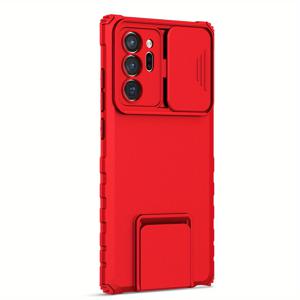 TEMU 접이식 킥스탠드 케이스가 있는 슬라이드 렌즈 보호 커버, 삼성 갤럭시 노트 20 울트라용 전화 케이스