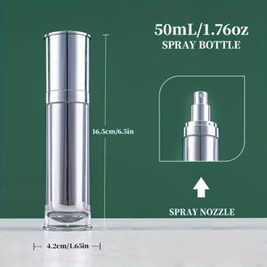 TEMU 50ml 아크릴 스프레이 빈 병 1개, 1.76Oz 미세 미스트 스프레이 병, 로션 병, 초미세 미스트 물병, 휴대용 리필 가능 화장품 병, 스프레이/로션 용기 (알코올, 세정제, 에센스, 향수용)