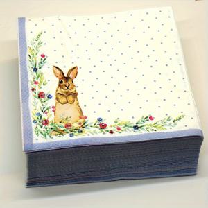 TEMU 40개 생동감 있는 토끼 & 꽃무늬 종이 냅킨 - 결혼식, 생일, 특별한 날에 완벽 - 3겹 일회용 식사용 티슈, 레스토랑 호텔, 홈 파티 장식, 크리스마스에 가장 적합, 추수감사절에 완벽