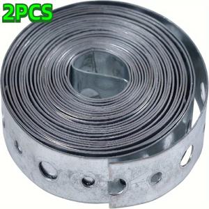 TEMU 2-팩 아연 도금 강철 스트랩, 0.75 인치 x 10 피트 천공 덕트, 배관 및 매달기 지지대용 행거 스트랩