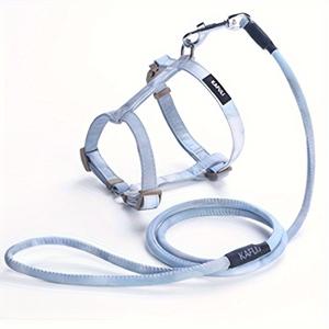 TEMU 고양이 하네스 가슴줄, Y자형 탈출 방지 조절식 고양이 목걸이, 고양이 산책용 가슴줄, 고양이 야외용품